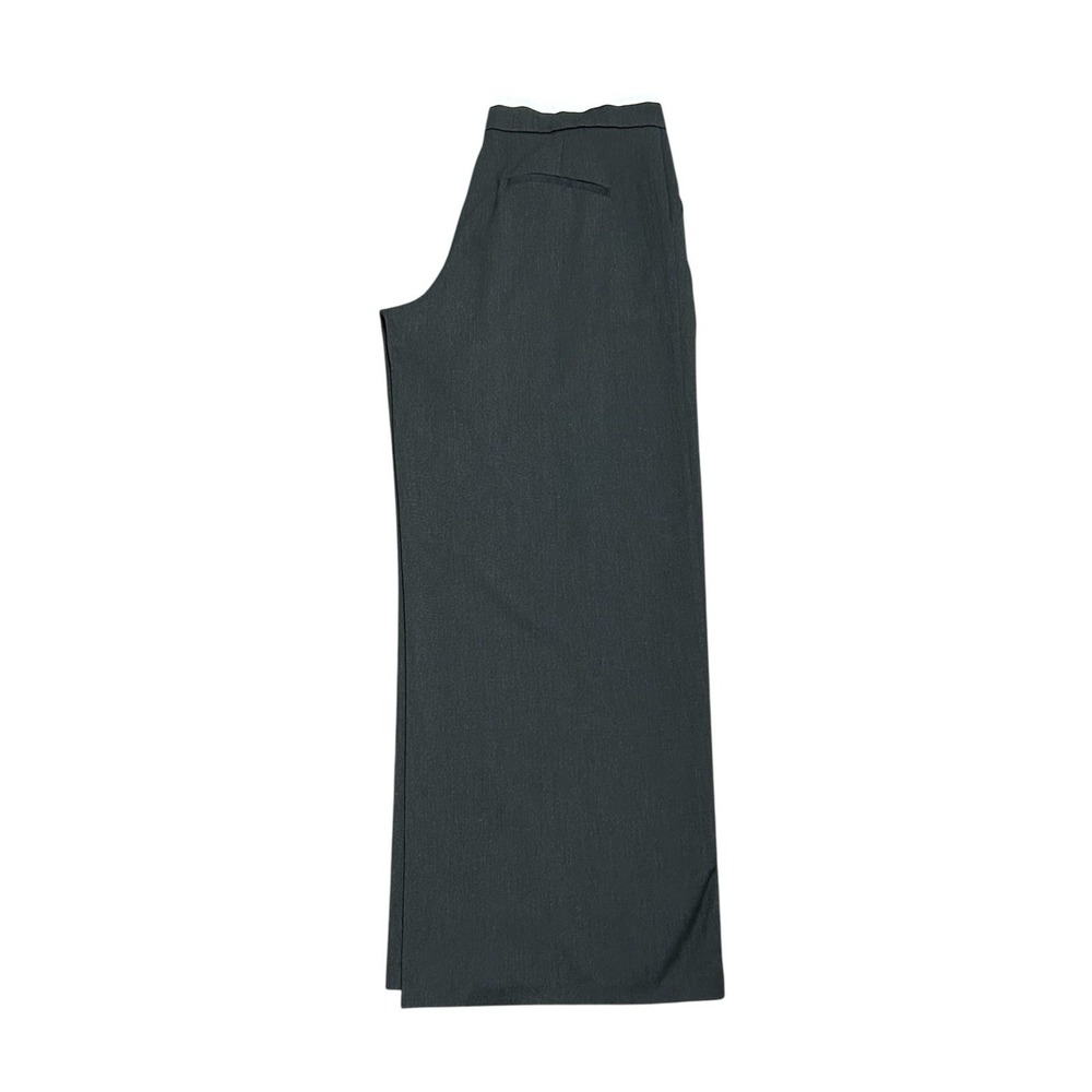 ZARA Trouser Wide Leg Pants Double Elastic Waist Drawstring Gray L Tailored - Picture 7 of 8
